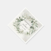 Elegante Boho Groene Eucalyptus Bruiloft Servet (Hoek)