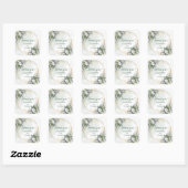 Elegante Boho Groene Favor Doos Gouden Stickers (Vel)