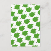 Elegante Boho groene herfst bladeren herfst bruilo Informatiekaartje (Achterkant)