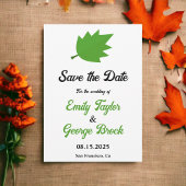Elegante Boho groene herfst bladeren herfst bruilo Save The Date