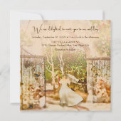 Elegante Boho Hacienda Garden Mexicaanse bruiloft Kaart (Achterkant)