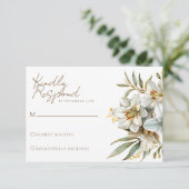 Elegante Boho Herfst Bloemen bruiloft RSVP Kaarten Kaartje (Staand voorkant)
