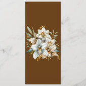 Elegante Boho Herfst Bloemen Trouwmenu's Menu (Achterkant)