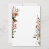 Elegante Boho Herfst Bloemige Bruiloft Save The Date (Achterkant)