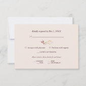 Elegante Boho Herfst Wildflower bruiloft RSVP Kaartje (Voorkant)