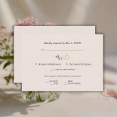 Elegante Boho Herfst Wildflower bruiloft RSVP Kaartje