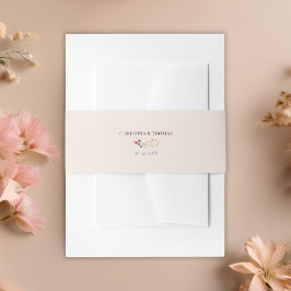 Elegante Boho Herfst Wildflowers Wedding Uitnodigingen Wikkel