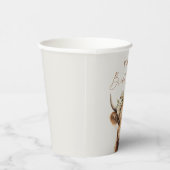 Elegante Boho Hoogland Koe Bruiloft Feest Papieren Bekers (Rechts)