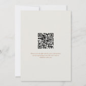 Elegante Boho Hoogland Koe QR Code Bruidsdouche Kaart (Achterkant)