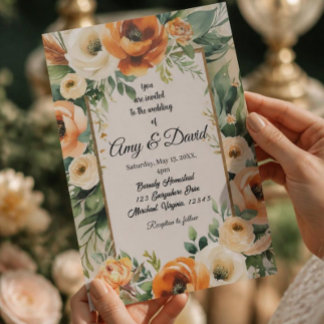 Elegante Boho-huwelijk Kaart