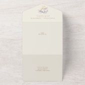 Elegante Boho Iris bruiloft alles in één uitnodigi All In One Uitnodiging (Buitenkant)