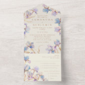 Elegante Boho Iris Trouw Uitnodiging Alles in Eén (Binnen)