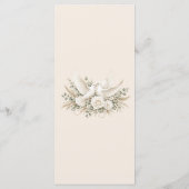 Elegante Boho Ivoor Rozen Parels Bruiloft | Menu (Achterkant)