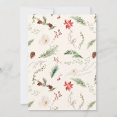 Elegante Boho Kerst Party Uitnodiging Cream Gold (Achterkant)