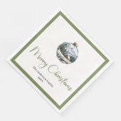 Elegante Boho Kerst Scene Botanische Diner  Servet (Hoek)