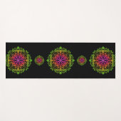 Elegante boho kleurrijke bohemien botanische manda yogamat (Voorkant (horizontaal))