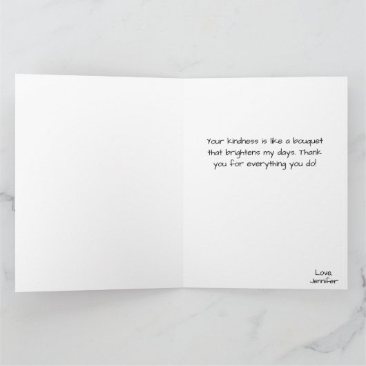 Elegante Boho kunstbloem in een vaas dank u Kaart (Binnen)