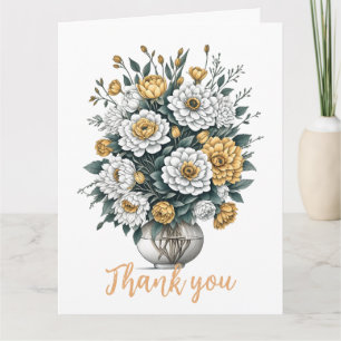 Elegante Boho kunstbloem in een vaas dank u Kaart
