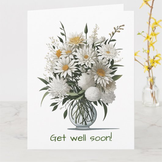 Elegante Boho kunstbloem in een vaas wordt snel be Kaart (Gele Bloem)