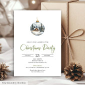 Elegante Boho Landelijke Dennekrans Kerst Dinner Kaart