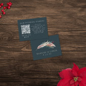 Elegante Boho Landelijke Pampas & Groene Dennen We Informatiekaartje