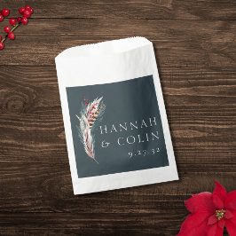 Elegante Boho Landelijke Pampas & Grove Groen Tan  Bedankzakje