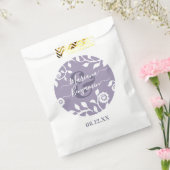 Elegante Boho Lavendel Bloemige Aangepaste Trouwda Bedankzakje (Gezegeld)