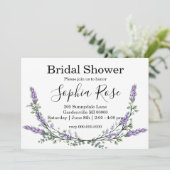 Elegante boho Lavendel Eucalyptus Vrijgezellenfees Kaart (Staand voorkant)