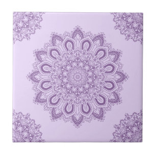 Elegante Boho Lavender Paarse Mandala Tegeltje