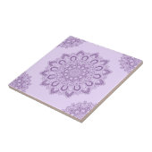 Elegante Boho Lavender Paarse Mandala Tegeltje (Zijkant)