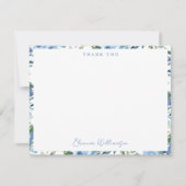 Elegante Boho Lichtblauwe Aquarel Brunch Bruisend Bedankkaart (Voorkant)