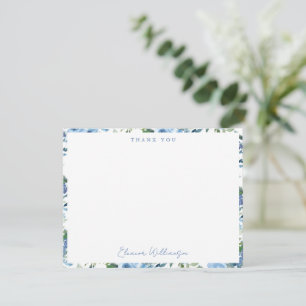 Elegante Boho Lichtblauwe Aquarel Brunch Bruisend Bedankkaart