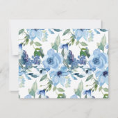 Elegante Boho Lichtblauwe Waterverf Brunch Bubble Bedankkaart (Achterkant)