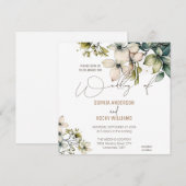 Elegante Boho Lieve Wilde Bloem Bloemrijke trouwka (Voorkant / Achterkant)
