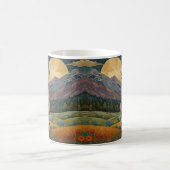 Elegante boho llama alpaca landschap koffiemok (Center)