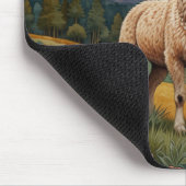 Elegante boho llama alpaca  landschap muismat (Hoek)