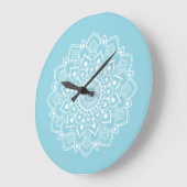 Elegante Boho Mandala Grote Klok (Hoek)