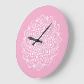 Elegante Boho Mandala Grote Klok (Hoek)