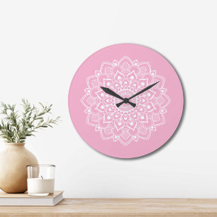 Elegante Boho Mandala Grote Klok