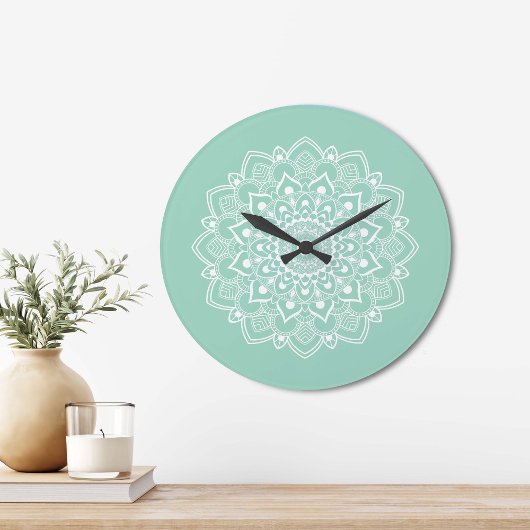 Elegante Boho Mandala Grote Klok