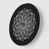 Elegante Boho Mandala Grote Klok (Hoek)