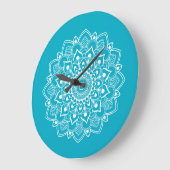 Elegante Boho Mandala Grote Klok (Hoek)