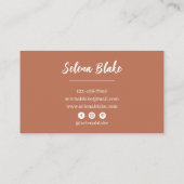 Elegante Boho Minimalist – trendy chique esthetiek Visitekaartje (Achterkant)