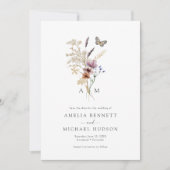 Elegante Boho Monogram Save The Date (Voorkant)