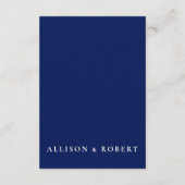 Elegante Boho Navy bloemenbruiloft Informatiekaartje (Achterkant)