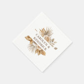 Elegante Boho Neutral Floral accenten bruiloft Servet (Hoek)