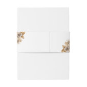 Elegante Boho Neutral Floral accenten bruiloft Uitnodigingen Wikkel (Achterkant Voorbeeld)