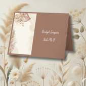 Elegante Boho Neutral Wedding single gast kaart