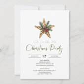 Elegante Boho Neutrale Botanische Festive Kerstmis Kaart (Voorkant)