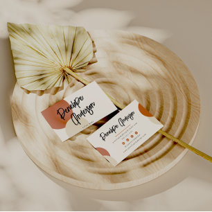 Elegante Boho Neutrale Chique Terracotta Modern Un Visitekaartje